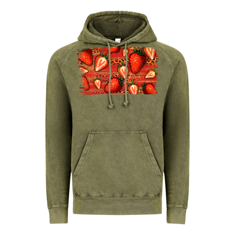 Strawberry Background Vintage Hoodie by Bettercallsaul | Teevron