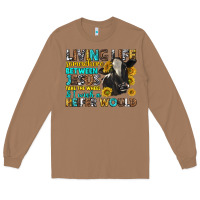 Toasted Coconut Living Life Somewhere Between Jesus Long Sleeve Tee - texasbilliewilder