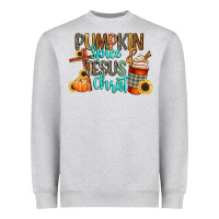 Heather Grey pumpkin spice and jesus christ Heavyweight Sweatshirt - CowGirlArtShop