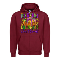 Burgundy King cake calories don't count Zipper Hoodie - FaDigitalArtStudio