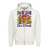 Oatmeal Heather King cake calories don't count Zipper Hoodie - FaDigitalArtStudio
