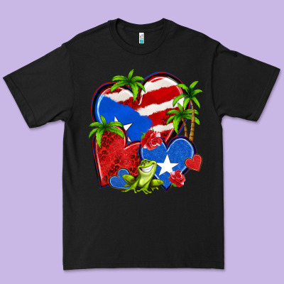 Puerto Rico Hearts Premium Tee Designed By Nancycooperartshop