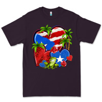 Plum puerto rico hearts Premium Tee - NancyCooperArtShop