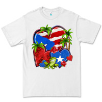 White puerto rico hearts Premium Tee - NancyCooperArtShop