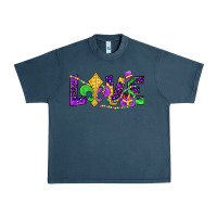 Midnight Navy mardi gras love Urban Heavy Tee - JahusDesignShop