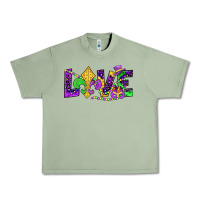 Oil Green mardi gras love Urban Heavy Tee - JahusDesignShop