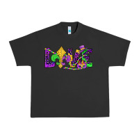 Pigment Black mardi gras love Urban Heavy Tee - JahusDesignShop