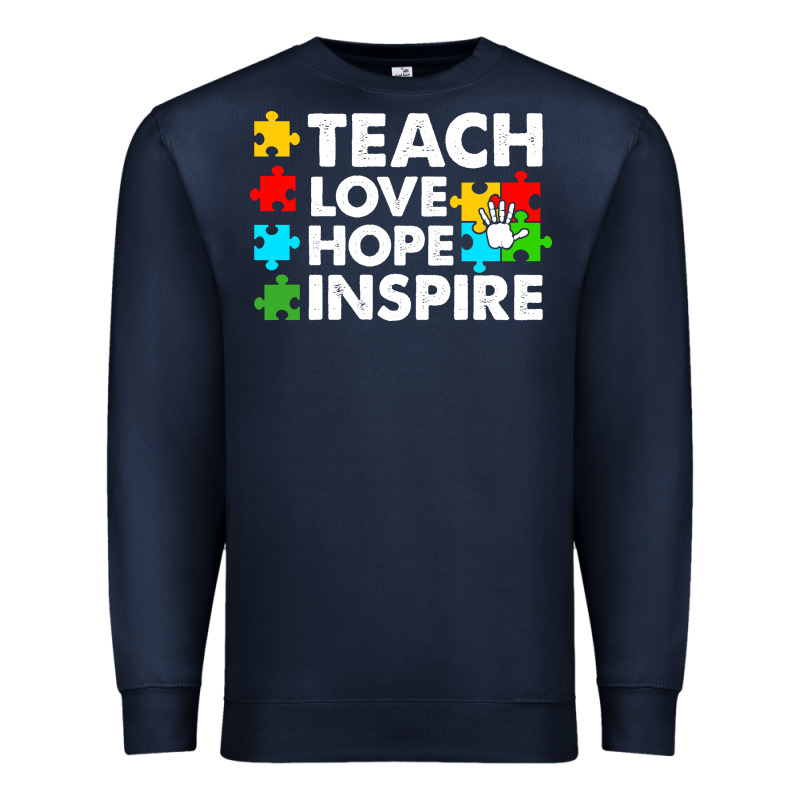Teach Love Hope Inspire Premium Sweatshirt by CowhideDigitalArt | Teevron