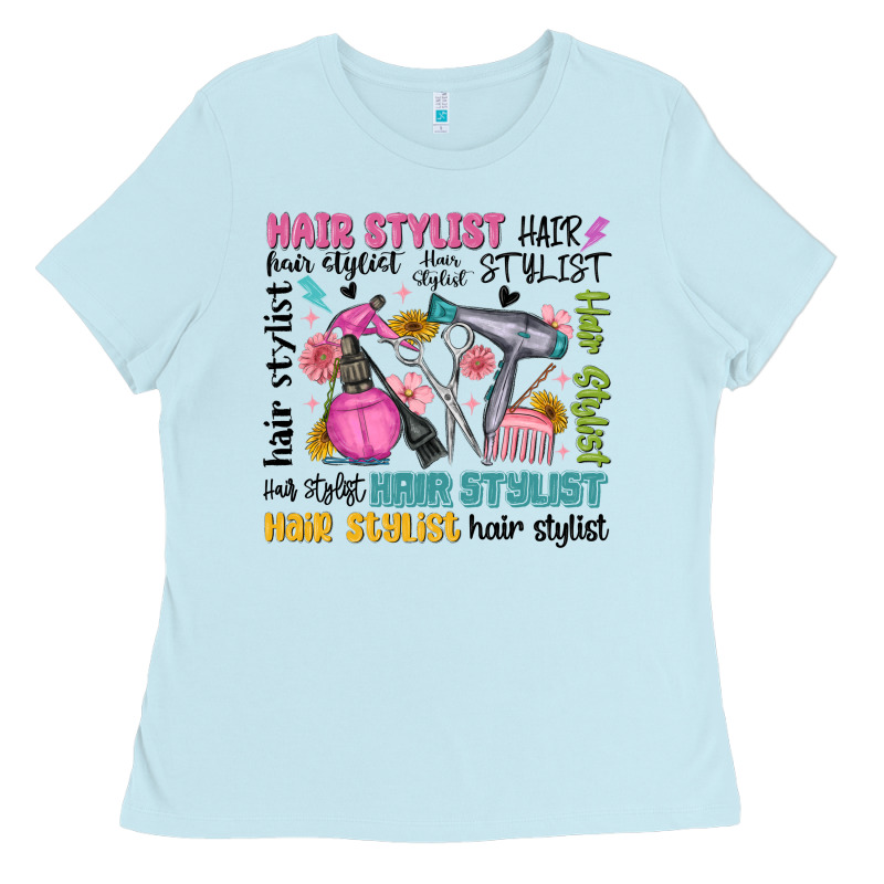 Hair Stylist Typography Ladies Tee by MaliasSmallBusiness | Teevron