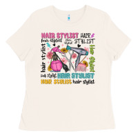 Bone hair stylist typography Ladies Tee - MaliasSmallBusiness