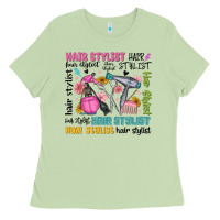 Matcha hair stylist typography Ladies Tee - MaliasSmallBusiness