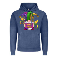 Vintage Denim mardi gras gnomes fleur de lis Vintage Hoodie - RanaPortraitStore