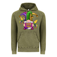 Vintage Olive mardi gras gnomes fleur de lis Vintage Hoodie - RanaPortraitStore