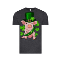 Vintage Black st. patrick's day lucky baby pig Vintage Tee - RanaPortraitStore
