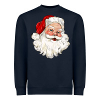 Navy santa claus Heavyweight Sweatshirt - CowGirlArtShop