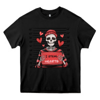 Black i steal hearts skeleton valentine's day Heavy Core Tee - MaliasSmallBusiness