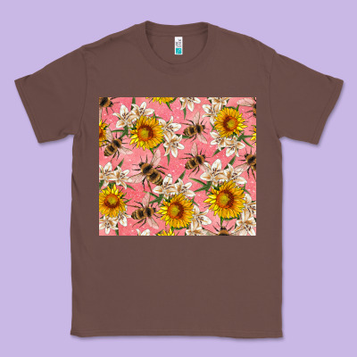 Bees And Flowers Classic Tee Designed By Artiststas