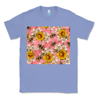 Colony Blue bees and flowers Classic Tee - Artiststas