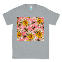 Heather Grey bees and flowers Classic Tee - Artiststas