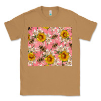 Toasted Coconut bees and flowers Classic Tee - Artiststas
