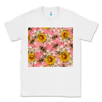 White bees and flowers Classic Tee - Artiststas