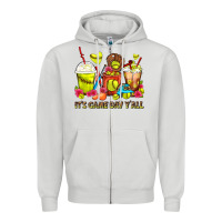 Dove Grey It's Game Day Y'all Softball Coffee Cups Zipper Hoodie - FaDigitalArtStudio