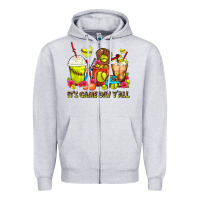 Heather Grey It's Game Day Y'all Softball Coffee Cups Zipper Hoodie - FaDigitalArtStudio