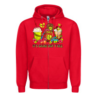 Red It's Game Day Y'all Softball Coffee Cups Zipper Hoodie - FaDigitalArtStudio