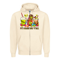Sandshell It's Game Day Y'all Softball Coffee Cups Zipper Hoodie - FaDigitalArtStudio