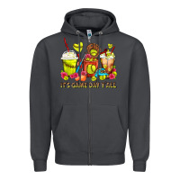 Smoke It's Game Day Y'all Softball Coffee Cups Zipper Hoodie - FaDigitalArtStudio