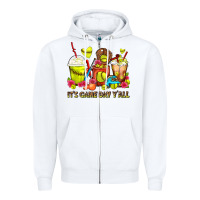 White It's Game Day Y'all Softball Coffee Cups Zipper Hoodie - FaDigitalArtStudio