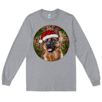 Heather Grey German Shepherd Christmas Long Sleeve Tee - RanaPortraitStore