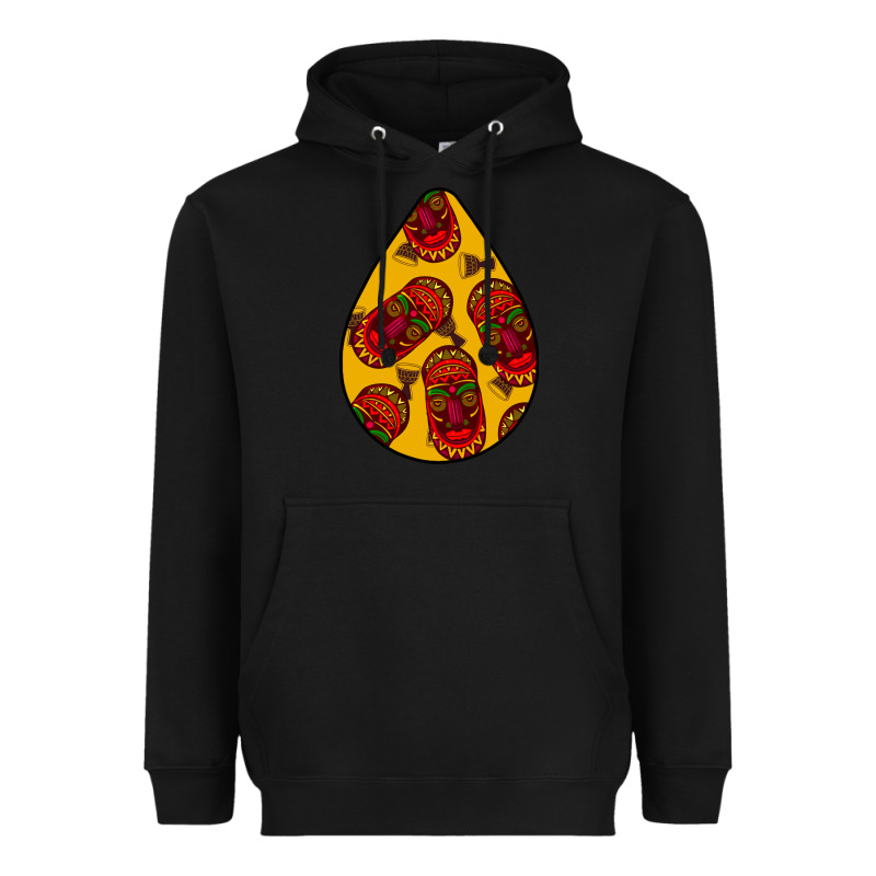 African Masks Teardrop  5 Heavyweight Hoodie by BundleAndBundleShop | Teevron
