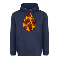 Navy african masks teardrop  5 Heavyweight Hoodie - BundleAndBundleShop