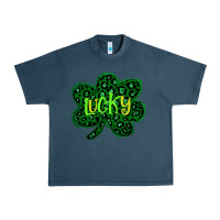 Midnight Navy Lucky Shamrock St Patricks Day Urban Heavy Tee - Bettercallsaul
