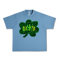 Pebble Blue Lucky Shamrock St Patricks Day Urban Heavy Tee - Bettercallsaul