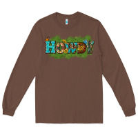 Chestnut Western Howdy Long Sleeve Tee - texasbilliewilder