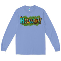 Colony Blue Western Howdy Long Sleeve Tee - texasbilliewilder
