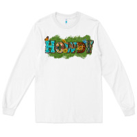White Western Howdy Long Sleeve Tee - texasbilliewilder