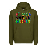 Army Green I teach super heroes Premium Hoodie - FaDigitalArtStudio