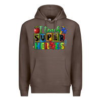 Coffee I teach super heroes Premium Hoodie - FaDigitalArtStudio
