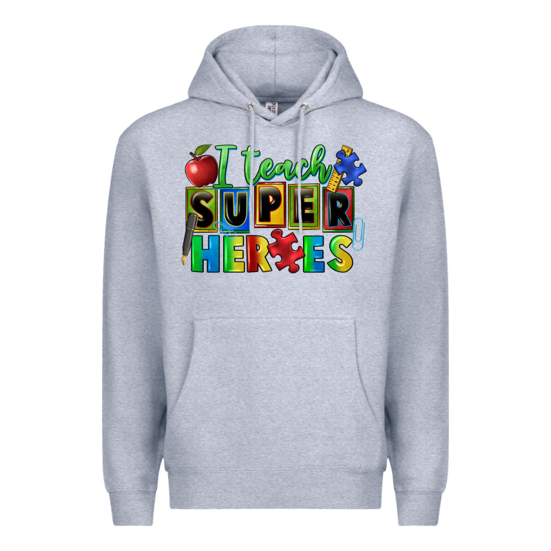 I Teach Super Heroes Premium Hoodie by FaDigitalArtStudio | Teevron
