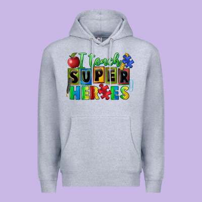 I Teach Super Heroes Premium Hoodie Designed By Fadigitalartstudio