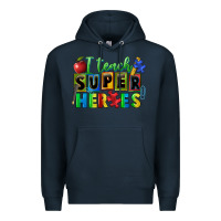 Navy I teach super heroes Premium Hoodie - FaDigitalArtStudio