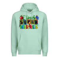Seafoam I teach super heroes Premium Hoodie - FaDigitalArtStudio