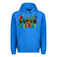 True Royal I teach super heroes Premium Hoodie - FaDigitalArtStudio