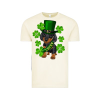 Vintage Arctic st. patrick's day lucky dachshund puppy Vintage Tee - RanaPortraitStore
