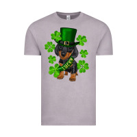 Vintage Zinc st. patrick's day lucky dachshund puppy Vintage Tee - RanaPortraitStore