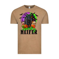 Vintage Coffee spooky heifer black angus Vintage Tee - RanaPortraitStore