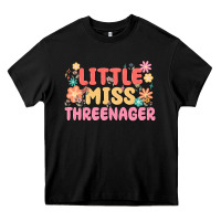Black little miss threenager Heavy Core Tee - MaliasSmallBusiness